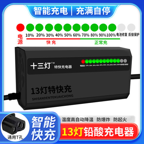 电动车电瓶充电器48V12AH60V20安72V32爱玛雅迪台铃小刀铅酸通用