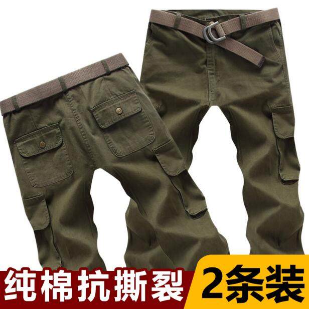 纯棉防烫汽修劳保加厚工作裤耐磨