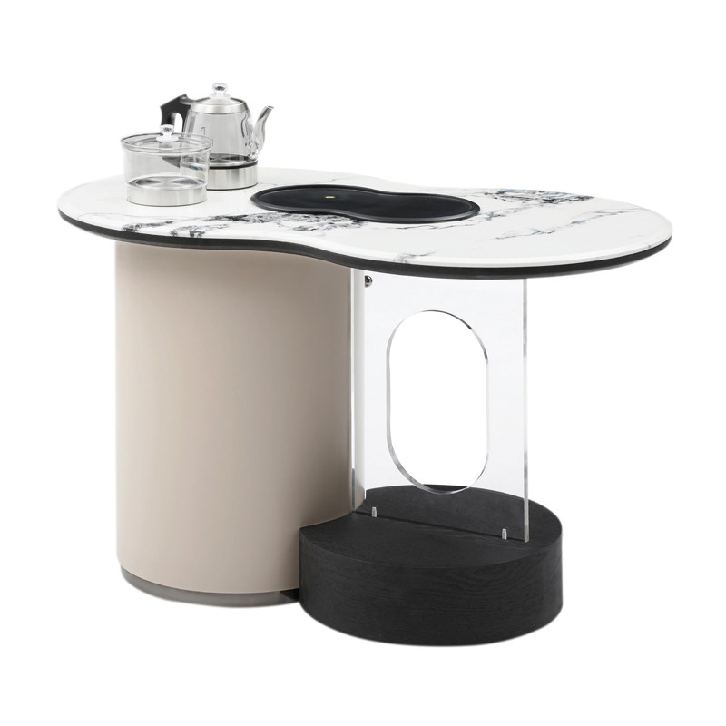 现代简约椭圆形茶桌人造石桌面家用茶台带储物功能懒人茶桌小户型,住宅家具,家用茶台/茶桌,淘宝优惠券,粉丝福利购,淘宝优惠卷