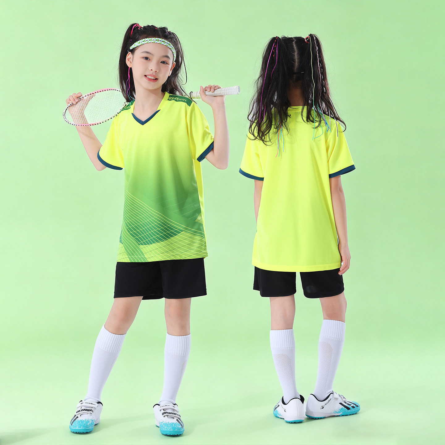 儿童羽毛球服套装女童速干乒乓球运动训练服定制男童排球比赛队服