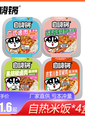 自嗨锅自热米饭272g*4盒自热盖浇饭煲仔饭方便米饭速食懒人卤肉饭