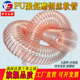 pu聚氨酯镀铜钢丝软管工业吸尘通风软管透明耐高温伸缩波纹除尘管