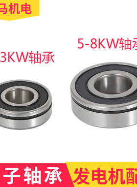 柴油汽油发电机配件大全2千瓦/3/8KW6202RS/6204RS转子轴承带卡簧