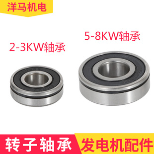 柴油汽油发电机配件大全2千瓦/3/8KW6202RS/6204RS转子轴承带卡簧