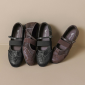 平底一字带百搭芭蕾舞单鞋 羊皮法式 新款 女2026春秋季 复古玛丽珍鞋