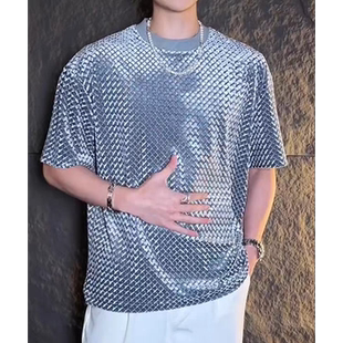 男士 輕奢夏季 時(shí)尚 短袖 爆款 t恤2025潮流小眾休閑簡(jiǎn)約圓領(lǐng)套頭上衣