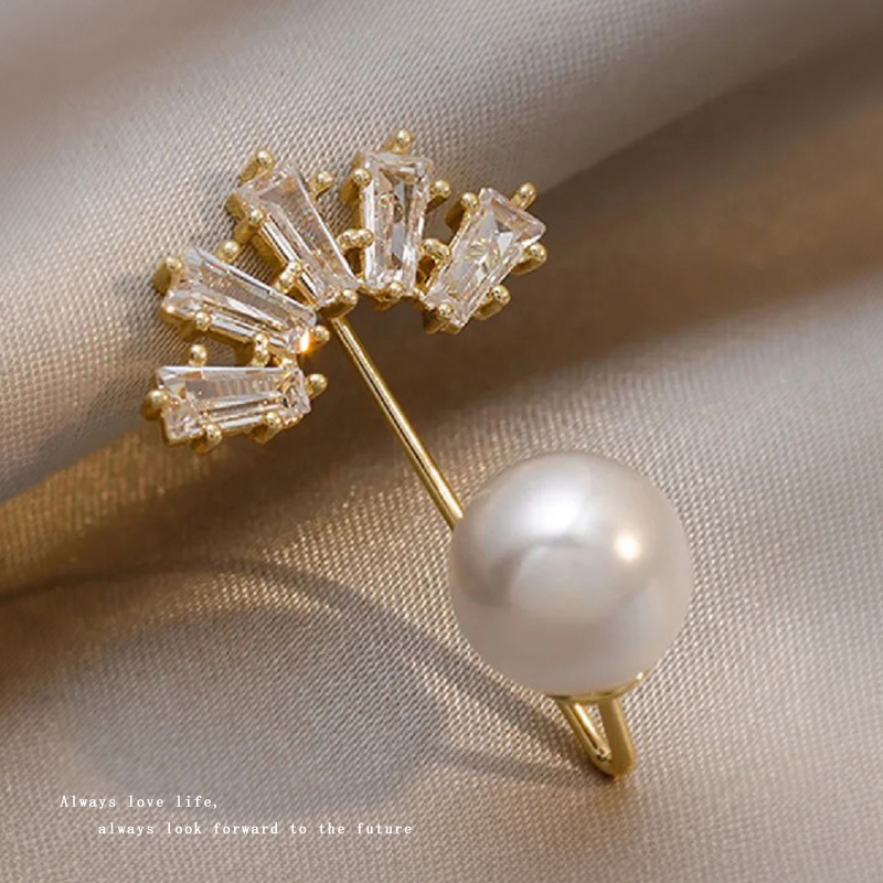 衬衫领口防走光神器高端精致珍珠胸针女别针固定衣服暗扣收腰配饰