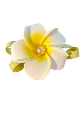 夏日清新飘带鸡蛋花发夹侧边发夹