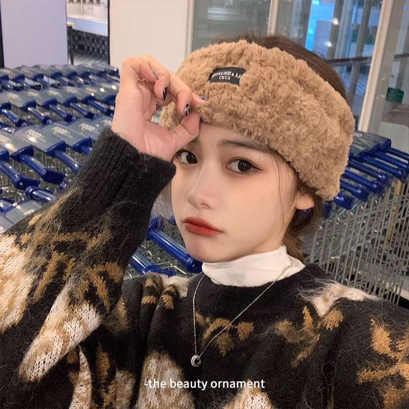 毛绒发带加宽加厚秋冬保暖发饰