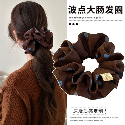 韩国东大门波点双层大肠发圈