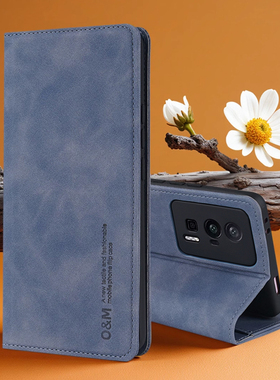 适用小米POCOF5pro手机壳Xiaomi侧窗POCO保护F5POr素皮套MI香港版Mi国际翻盖Pocf5男女5g全包pco软边防摔个性