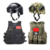 儿童战术头盔迷彩特种兵帽子CS特警吃鸡三级头盔玩具男女童作战帽