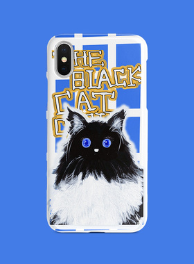 蓝色忧郁布偶猫猫手机壳适用于苹果12pro菲林硬壳iphone14全包软壳