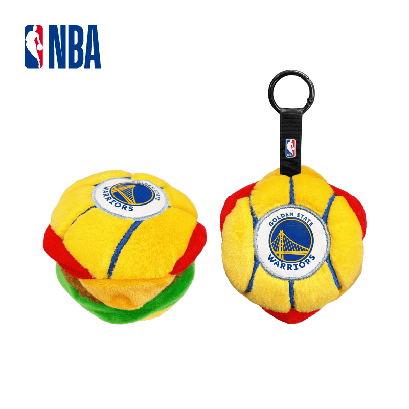NBA球队美食系列之汉堡毛绒挂饰勇士湖人火箭独行侠篮球周边礼物