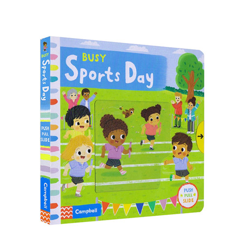 英文原版 繁忙的运动会 First Stories Sports Day BUSY系列 Campbell 低幼启蒙 儿童认知 亲子教育 科普读物 机关书 3-6岁