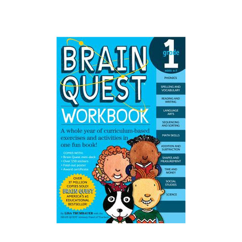 【英文原版】少儿智力开发 练习册 一年级 Brain Quest Workbook Grade 1 美国小学生全科 阅读问答卡