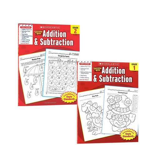 【英文原版 7-12岁】学乐必赢 加法与减法 Scholastic Success with Addition & Subtraction