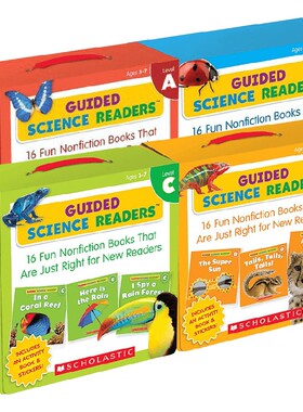 英文原版 Guided Science Readers Parent Pack套装4册 科学引导读者亲子装