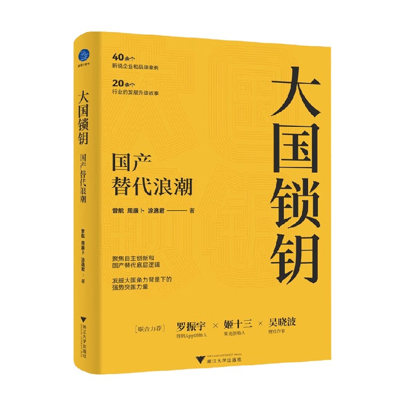 大国锁钥 国产替代浪潮 曾航等 著 罗振宇姬十三吴晓波 聚焦自主创新 国产替代底层逻辑 经济 书籍/杂志/报纸 各部门经济 原图主图