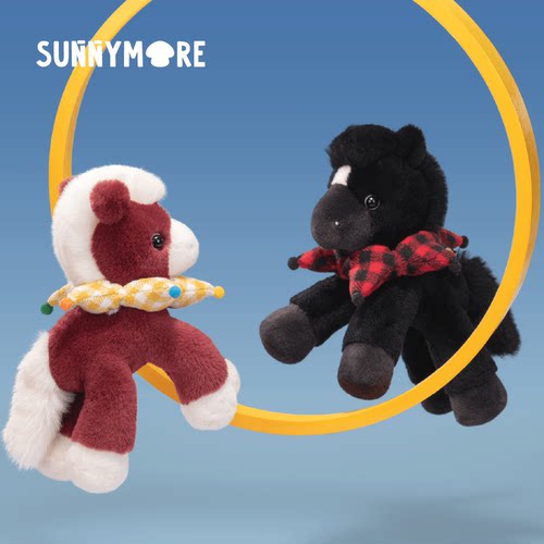 SUNNYMORE幸运小马毛绒玩偶 可爱陪伴玩具柔软挂件生肖马年礼物