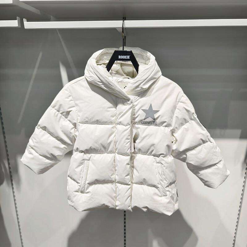小A羽绒服24冬连帽蓬松面包外套