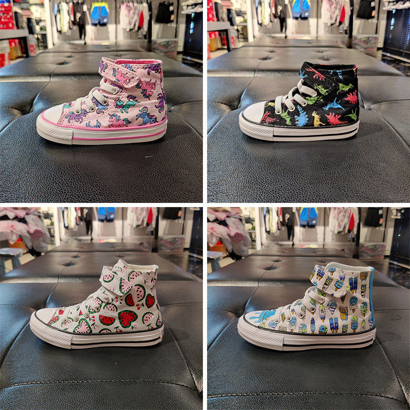 Converse匡威粘扣款帆布鞋春秋