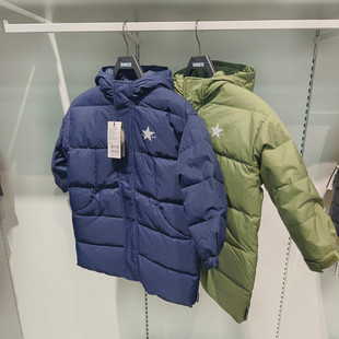 匡威童装儿童中长款羽绒服冬款防泼水扣防风连帽外套 CV2442192