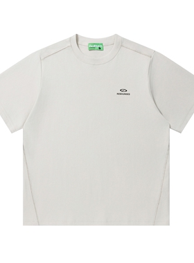 MoCreation美式潮牌简约短袖T恤男女宽松百搭街头圆领纯棉上衣tee