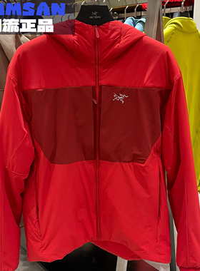 Arcteryx始祖鸟Proton Heavyweight Hoody系列男士连帽棉服外套红