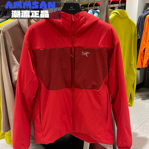 Arcteryx始祖鸟Proton Heavyweight Hoody系列男士连帽棉服外套红