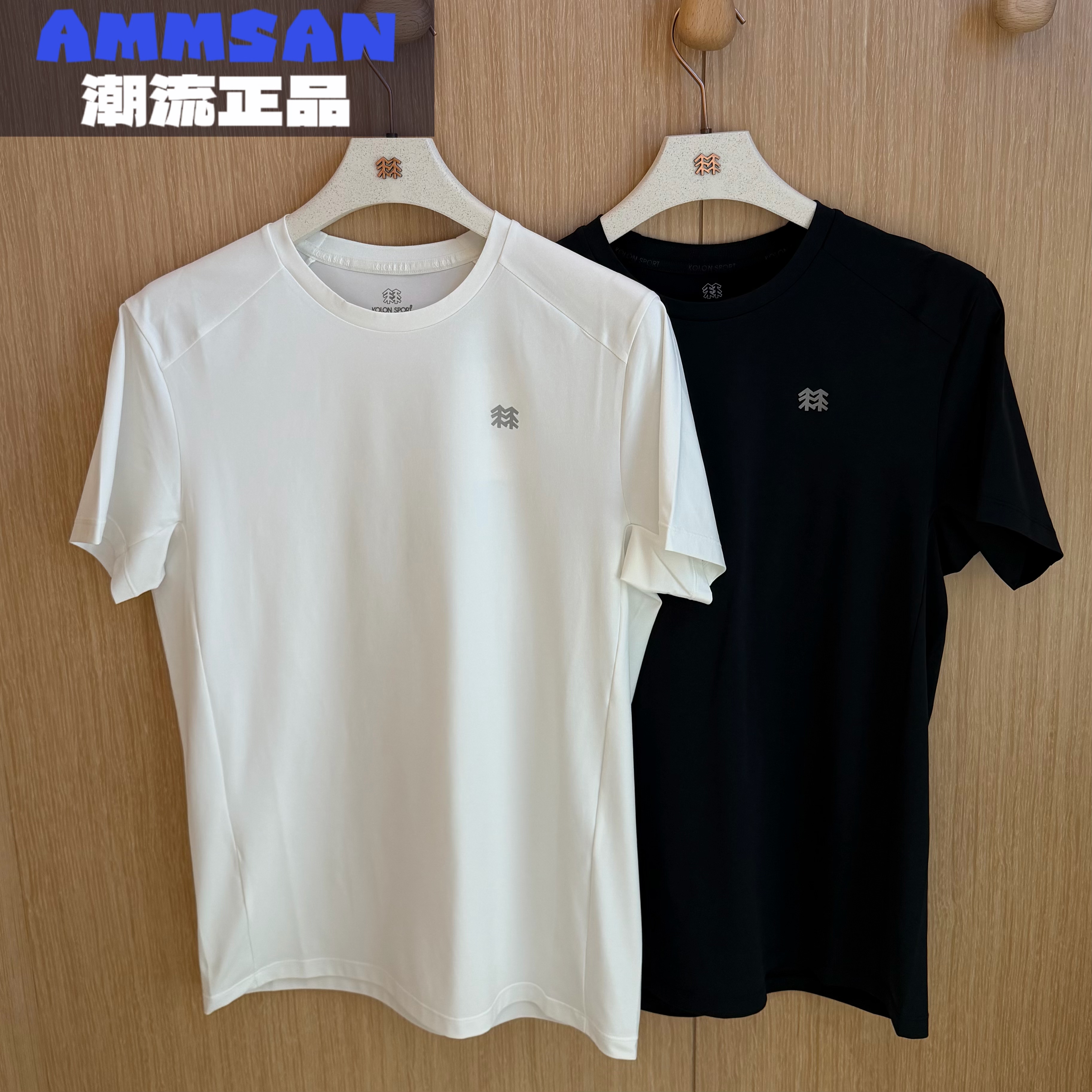 可隆KOLON SPORT男款HIKE户外吸湿排汗速干圆领短袖T恤LHRT6MN077