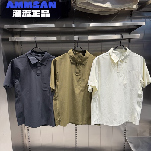 迪桑特DESCENTE男款DUALIS都市通勤轻质舒适短袖POLO衫D5231DWO82