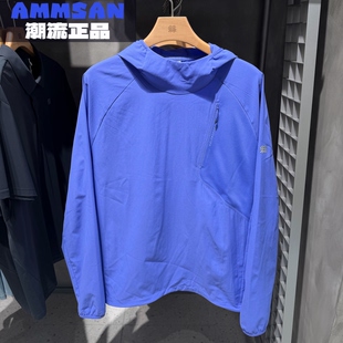 可隆KOLON SPORT男款户外吸湿速干半拉链连帽卫衣T恤LHRT6MN065