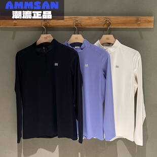 可隆KOLON SPORT 女款户外休闲舒适透气半拉链长袖T恤LKZT6SN008