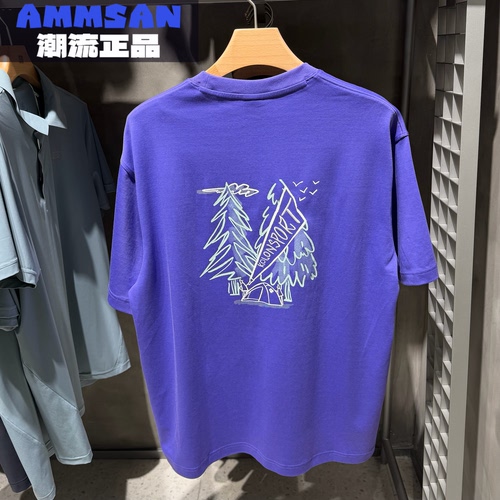 可隆KOLON SPORT男女同款CAMP户外露营百搭印花短袖T恤LURT5AT502