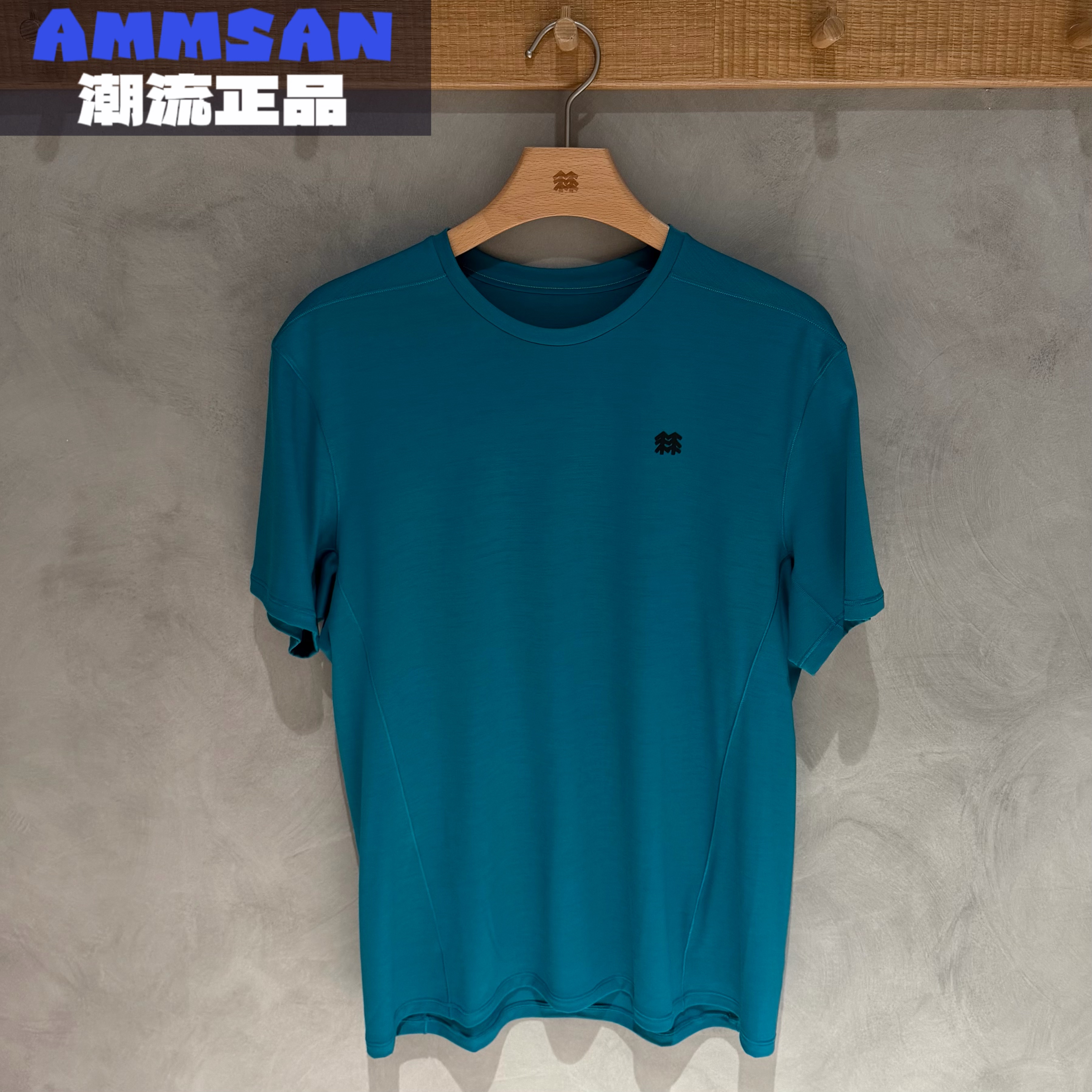 可隆KOLON SPORT男款户外WOOL羊毛吸湿速干圆领短袖T恤LHRT6AN049 - 实物图