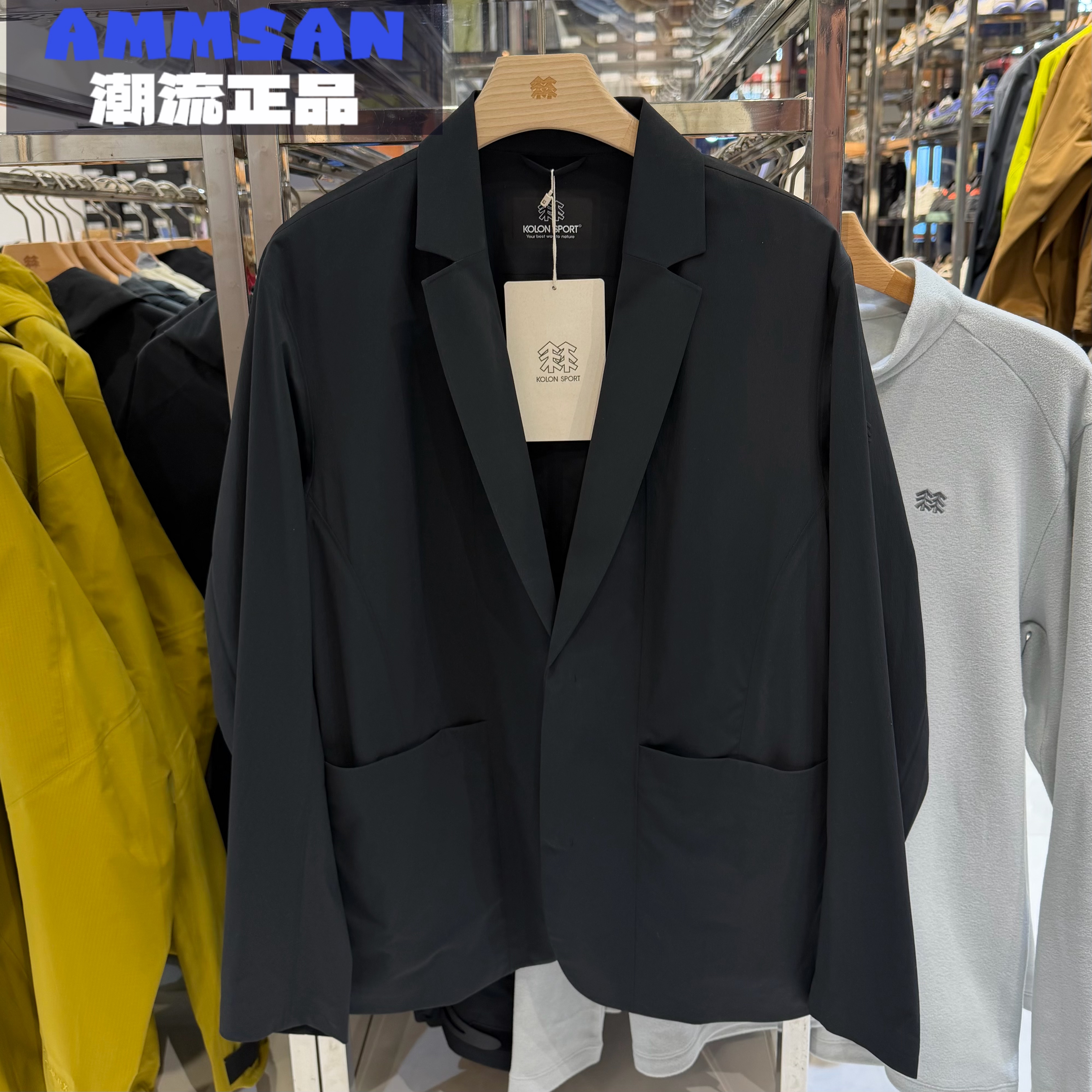 可隆KOLON SPORT男款轻量全压胶商务通勤休闲西服夹克LHJK5AT805