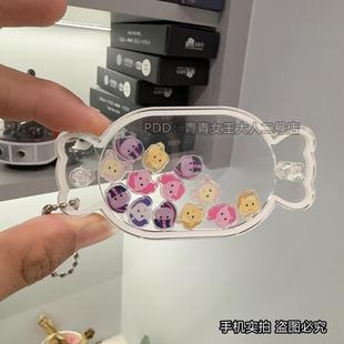 彩色糖果摇摇乐挂件 1cm2cm亚克力小片片 谷美钥匙扣手工diy相框