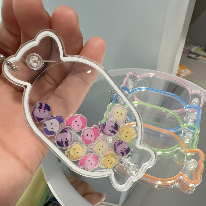 彩色糖果摇摇乐挂件 谷美钥匙扣手工diy相框 1cm2cm亚克力小片片