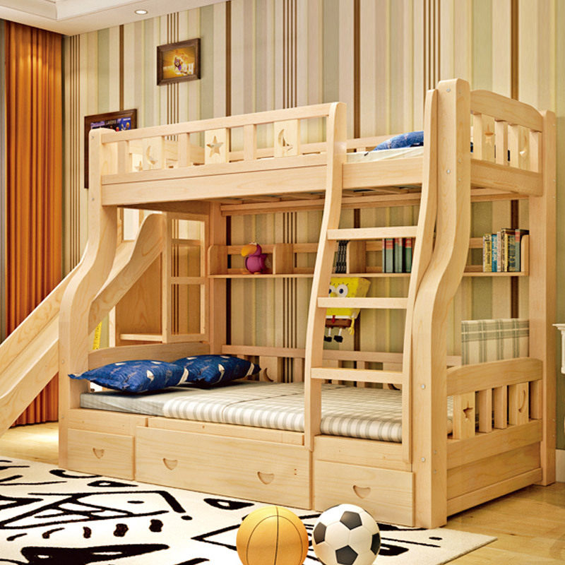 实木上下床儿童床带滑梯子母床高低床带书桌上床下桌组合床双层床在类目 住宅家具, 床类, 高低/子母床中 - 来自Buy2taobao.com提供专业的淘宝代购服务