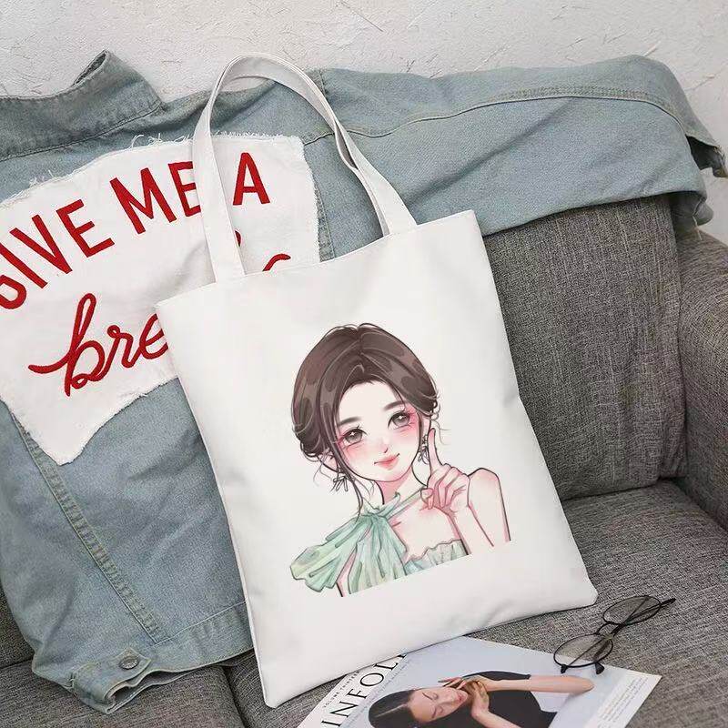 鞠婧祎同款帆布包明星周边手提袋粉丝应援单肩包学生收纳袋高颜值