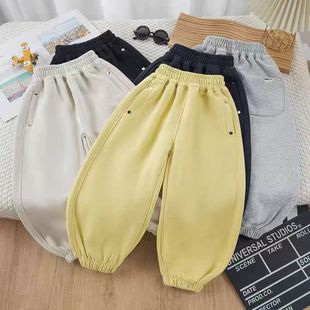 子春秋款 儿童运动卫裤 2025新款 大童休闲弯刀裤 女孩洋气春季 女童裤