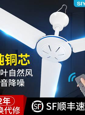 丝雨调速三叶大风力塑料吊扇客厅