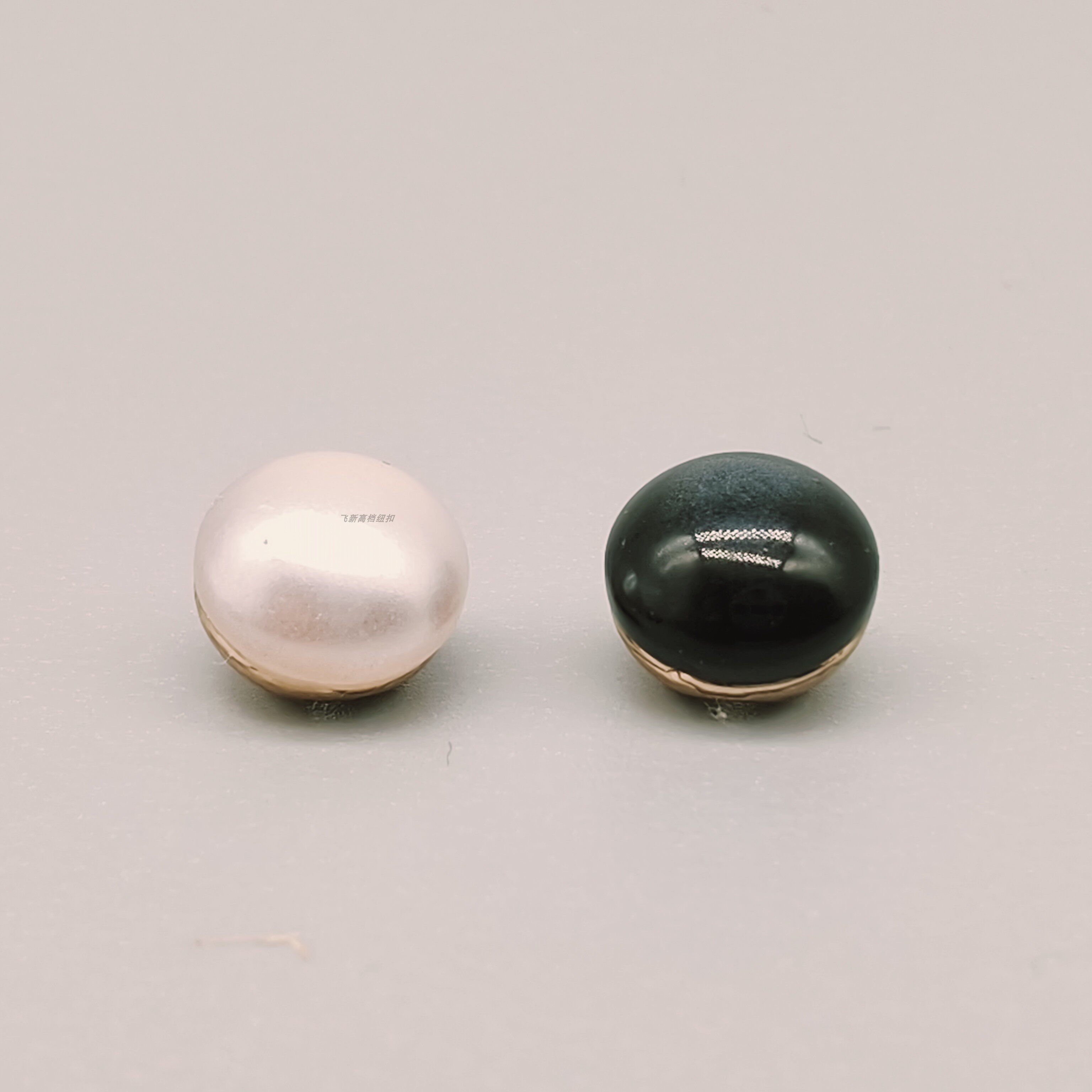 飞新高档百搭珍珠金属底托扣子旗袍衬衫女装开衫马甲纽扣10mm