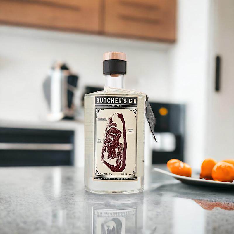 鲜嫩干牛肉草药和香料 比利时进口BUTCHERS GIN牛排金酒杜松子酒