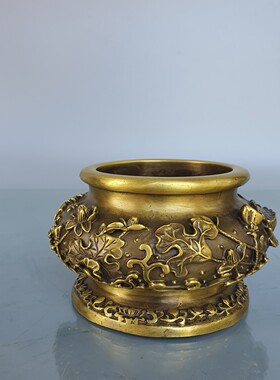 纯铜香炉摆件九龙戏珠高档精工工艺品摆件家居客厅办公室佛堂寺庙