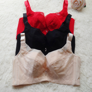 全罩杯大码 软钢圈高心位高侧宽文胸E 薄款 显小防下垂收副乳内衣女