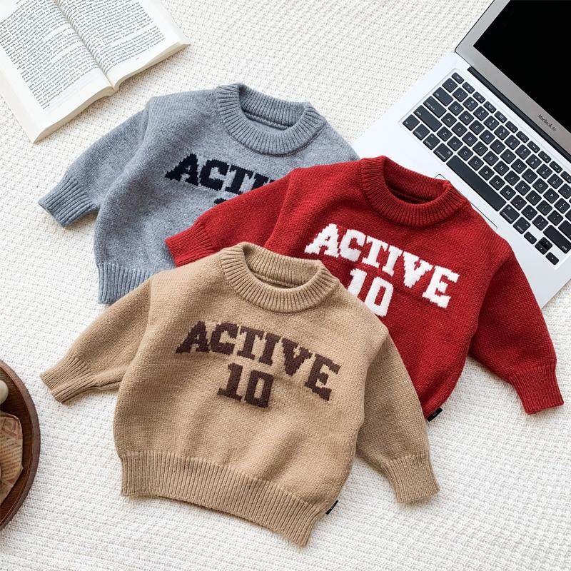 男女童毛衣宝宝针织衫婴儿童毛线字母上衣休闲套头韩版秋冬新款潮,童装/婴儿装/亲子装,毛衣/针织衫,淘宝优惠券,粉丝福利购,淘宝优惠卷