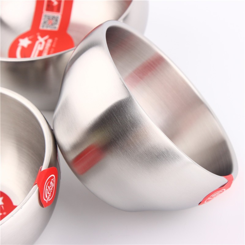 304不锈钢双层防烫特厚不锈钢碗