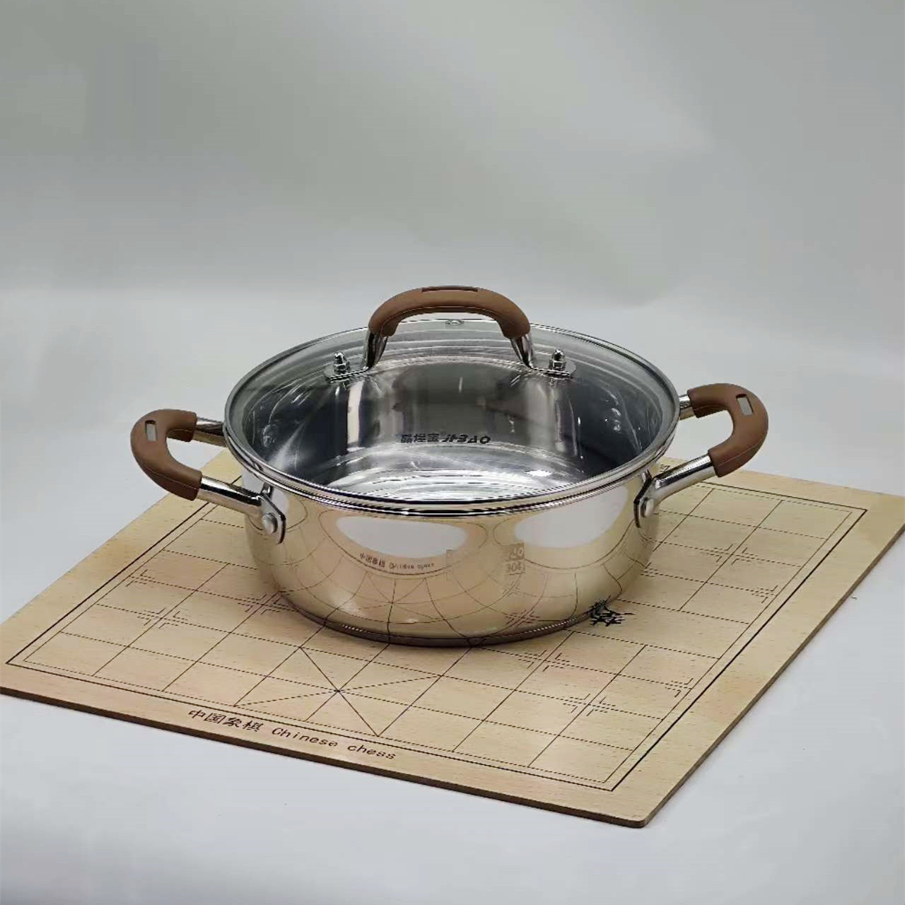 火锅店用双人情侣用小火锅加厚复底304食品级电磁炉涮肉锅小汤锅